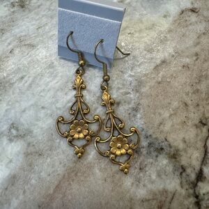 Antique brass earrings